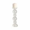 Glass & Crystal Candle Holder with Bubble Design - Modern Glam Decorative Pillar & Taper Holder for Home, Office, Bedroom, Living Room - 2 of 4