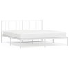 VidaXL Metal Bed Frame with Headboard White 72 in.x83.9 in. California King - 2 of 4