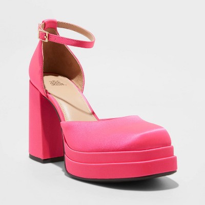 Bright pink platform on sale heels