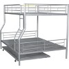 Streamdale Full XL Over Queen Metal Bunk Bed with Trundle, Silver - 4 of 4