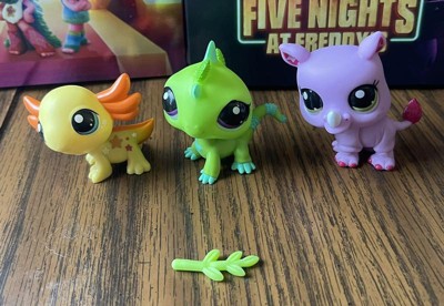 Littlest Pet Shop 3pk Collectible Figures - Axolotl, Rhino, Iguana