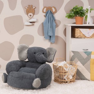 Trend Lab Elephant Plush Character Kids' Chair: Gray, Meets CPSC & ASTM Standards, Ages 1-3 Years - 1 of 4