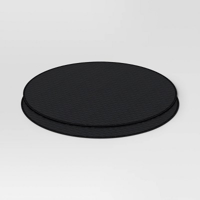 2pk Textured Faux Leather Charger Black - Threshold™
