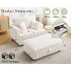 AMERLIFE 67" Oversized Chaise Lounge, Faux Fur Sofa with Storage Ottoman & 2 Pillows - 2 of 4