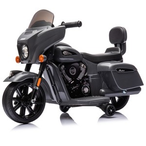 White 6V Licensed Ride On Motorcycle For Kids Toddlers With Music Headlight Electric Dirt Bike Ages 18 Months To 5 Years White - 1 of 4