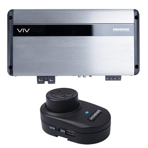 Memphis Audio VIV3000.1V2 SixFive Series Monoblock Subwoofer Amplifier - 3000 Watts RMS with a VIVREMV2 SixFive Series Wireless Level Control - 1 of 4