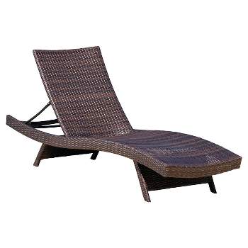Toscana Wicker Patio Lounge - Brown - Christopher Knight Home