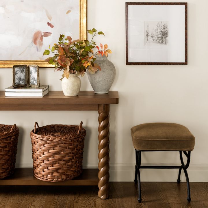 Rich colors and braided details showcased in entry