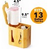 Trash Bag Dispenser & Grocery Bag Holder for Kitchen Organization (Bamboo)-SpaceAid® - 2 of 4