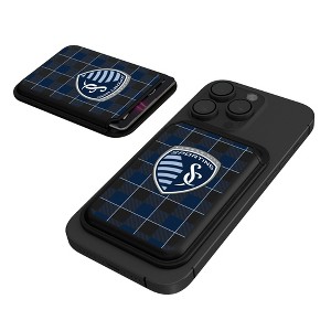 MLS Western Conference Teams Plaid Black Magnetic Credit Card Wallet - 1 of 3