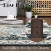 Vintage Tiled Area Rug Washable Persian Floral Rug Non-Slip Low Pile Rug - 3 of 4