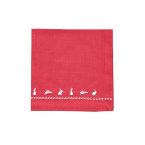 Split P Bunny Embroidered Pink Napkin Set of 4 - 1 of 4