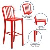 Flash Furniture Commercial Grade 30" High Metal Indoor-Outdoor Barstool with Vertical Slat Back - 3 of 4