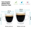 TURIN Glass Espresso Cups, Double Wall Coffee Cups