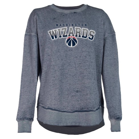 Nba Washington Wizards Women's Ombre Arch Print Burnout Crew Neck