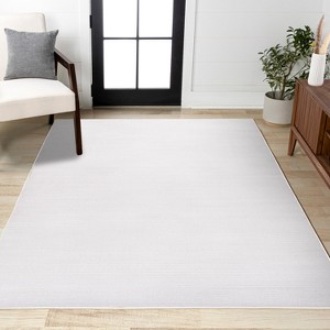 JONATHAN Y Cole Modern Minimalist Pinstripe High-Low Area Rug - 1 of 4