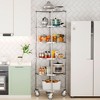 Dolonm Heavy Duty Adjustable Storage Rack Metal Shelf Wire Shelving Unit with Wheels & Shelf Liners - 2 of 4