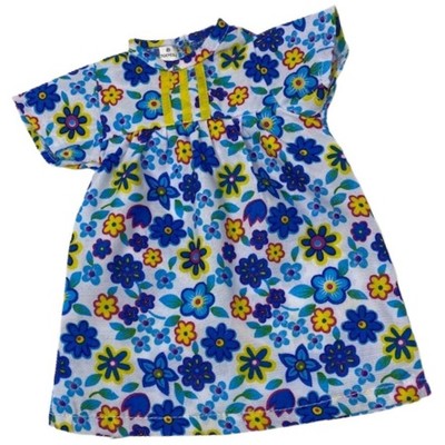 Doll Clothes Superstore Blue Flower Nightgown Fits 18 Inch Girl And 15-16 Inch Baby Dolls