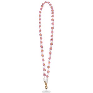 Pavilion Gift Company - Cherry Blossom Crossbody - Crocheted Phone Lanyard - Cell Phone Accessories - 1 of 4