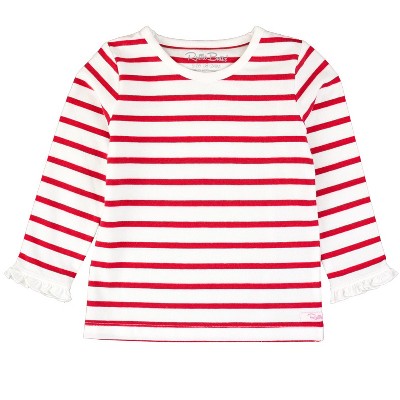 Scattered Dot L/S Ruffle Tee