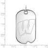 Black Bow Jewelry 14k White Gold Wisconsin Badgers NCAA Large Pendant - 2 of 3