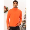 Lars Amadeus Men's Slim Fit Long Sleeves Knitted Pullover Turtleneck T-Shirt Tops - 2 of 4