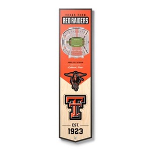 8" X 32" NCAA Texas Tech Red Raiders 3D StadiumView Banner - 1 of 4