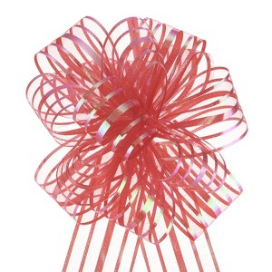 Unique Bargains Christmas Wedding Car Basket Gift Wrapping Large Organza Pull Bow 5 Pcs - 1 of 4