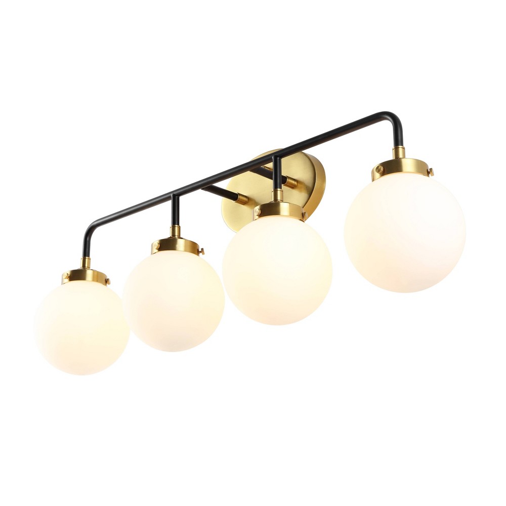 Photos - Light Bulb JONATHAN Y Caleb 30.75" 4-Light Contemporary Transitional Iron/Glass LED V