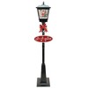 Northlight 70.75" Black LED Lighted Musical Snowing Santa Christmas Street Lamp - 2 of 4