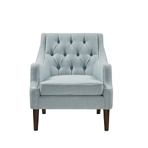 VYNXARIA Vintage inspired style Button Tufted Accent Chair£¬Dusty Blue - 1 of 4