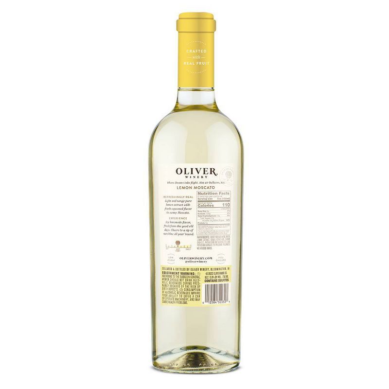 Oliver Lemon Moscato White Wine - 750ml Bottle, 3 of 8