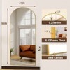 56 Inchx 21 Inch Full Length Mirror Arch Floor with Aluminum Alloy Frame Gold Standing Wall Mounted Leaning Large Bedroom - 4 of 4