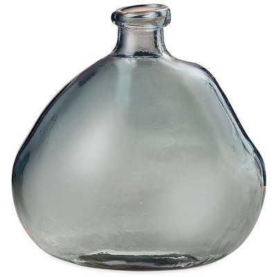VivaTerra Askew Recycled Glass Balloon Vase, 9"