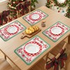REGALWOVEN Placemats Set of 6 Leather Placemats, Washable Kitchen Table Mat, Seasonal Holiday Christmas Place Mats for Party - 3 of 4