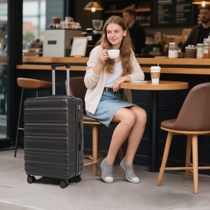 20"/24"/28" 3-Piece ABS Lightweight Luggage Set, Hardshell Suitcase w/ TSA Lock, Carry-On Compatible, 360° Silent Wheels - ModernLuxe - 1 of 4