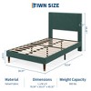 Full Size Bed Frame, with Upholstered Headboard and Strong Metal Slats Support, No Boxing Spring Needed, Easy Assembly, Beige - 4 of 4