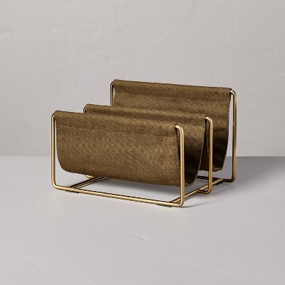 Image of Brass & Canvas Mail Organizer Olive - Hearth & Hand™ with Magnolia