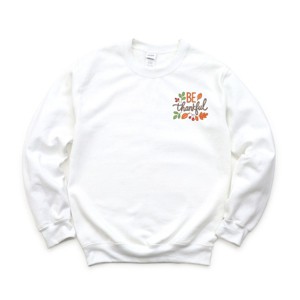 Embroidered Be Thankful Leaves - Women's Graphic Sweatshirt - 1 of 4
