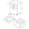 NicBex Modern File Cabinet with Wheels,Vertical Filing Cabinets with 3 Drawers and Handles,Office Cabinet for Home, Office - 3 of 4