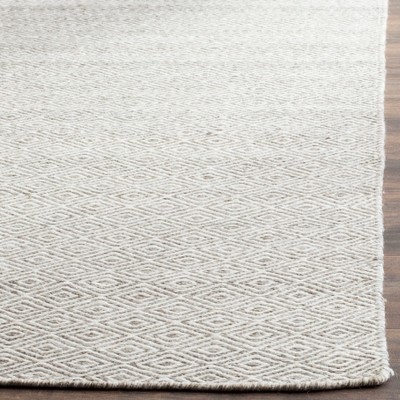 Ivory Geometric Wool 8' x 10' Handwoven Flatweave Area Rug