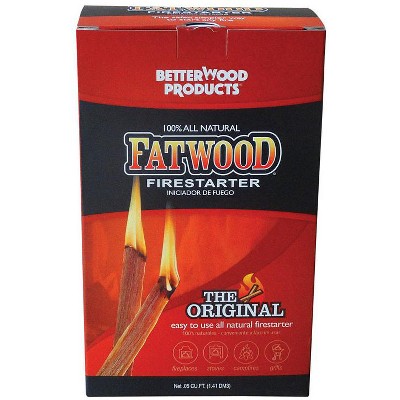 Better Wood Products Fatwood Pine Resin Stick Fire Starter 15 min 2 lb