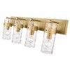 Fontaine 4-Bulb Glass Vanity Light - Dimmable, Damp Rated, 34" Wide, Brushed Nickel Finish - 3 of 4