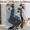 Bosmiller Power Lift Recliner Chair for Elderly, Electric Oversized Sofa, Vibration Massage & Heat, Cup Holder, USB Charge Port for Living Room - 4 of 4