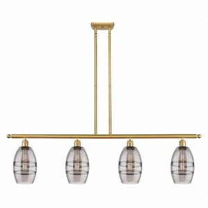 Vaz - 4 Light Stem Hung Island In Industrial Style-8.63 Inches Tall and 48 Inches Wide - 1 of 1