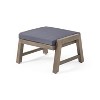 Christopher Knight Home Temecula Acacia Wood Ottomans with Cushion (Set of 2) - 4 of 4