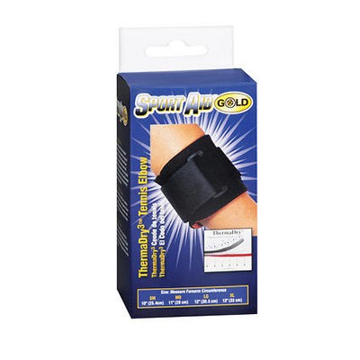 Sport Aid Gold Therma Dry Tennis Elbow Support Medium Black