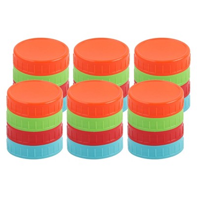 Unique Bargains Colored Plastic Canning Lids For Wide Mouth Mason