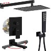 PAGED Shower Faucet Set Wall Mounted Rain Shower Head with 10" Rainfall Shower Head and Handheld Shower Faucet for Bathroom, Restroom - 3 of 4
