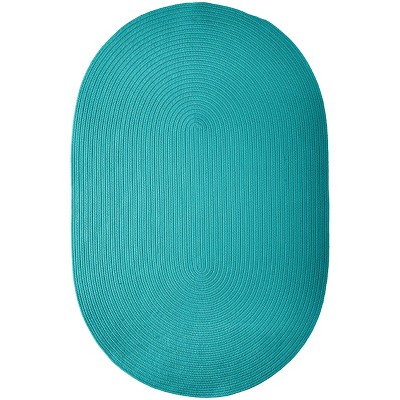 Colonial Mills Boca Raton - Turquoise 6 Ft x9 Ft Oval Rug Indoor/Outdoor 100% Polypropylene